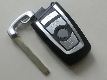 Чехол для смарт-карты с 4 кнопками, чехол для дистанционного ключа, подходит для BMW 5 7 серии с аварийным лезвием